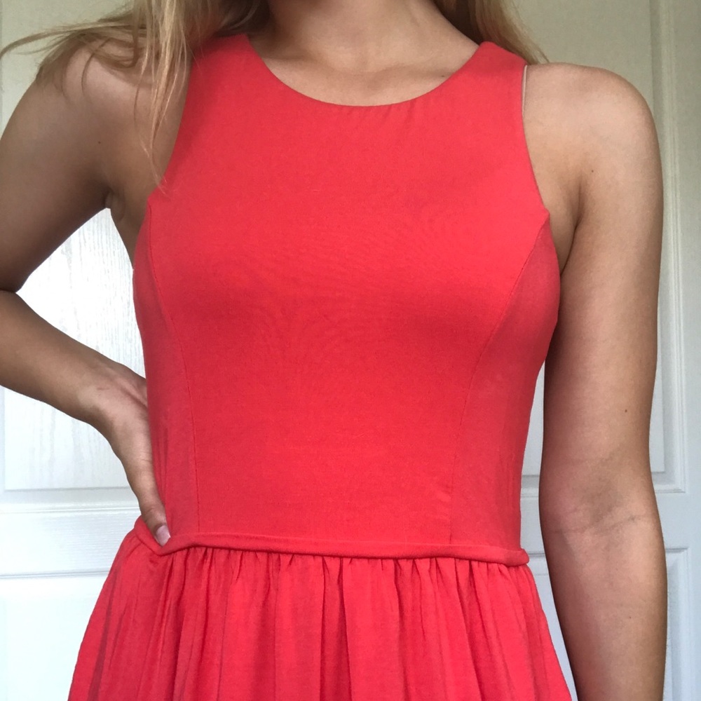 Orange halter dress